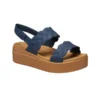 Sandales à talon compensé Brooklyn Woven « Blue Brown »