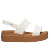 Sandales à talon compensé Brooklyn Woven « White Brown »