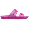 Sandales unisexes classiques et confortables, violet et rouge