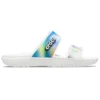 Sandales unisexes classiques multicolores, blanches