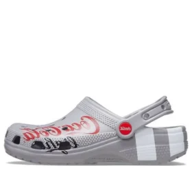 Sandales unisexes de sport décontractées à talon plat Coca-Cola x Crocs Crossover Light X Outdoor, gris