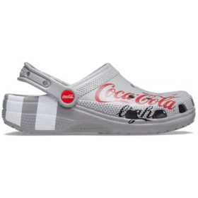Sandales unisexes de sport décontractées à talon plat Coca-Cola x Crocs Crossover Light X Outdoor, gris