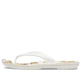 Tongs Crocband imprimées « Blanc/Beige »