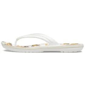 Tongs Crocband imprimées « Blanc/Beige »