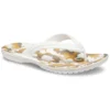 Tongs Crocband imprimées « Blanc/Beige »