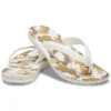 Tongs Crocband imprimées « Blanc/Beige »