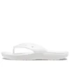 Tongs décontractées Crocs Classic Flip, unisexes, blanches