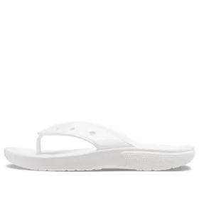 Tongs décontractées Crocs Classic Flip, unisexes, blanches