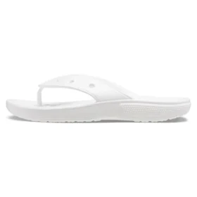 Tongs décontractées Crocs Classic Flip, unisexes, blanches