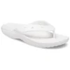 Tongs décontractées Crocs Classic Flip, unisexes, blanches
