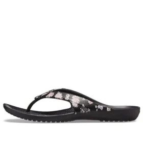 Tongs imprimées Kadee 2 « Floral Black »