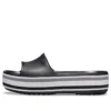 Tongs à plateforme Crocband « Noir Gris Blanc »
