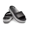 Tongs à plateforme Crocband « Noir Gris Blanc »