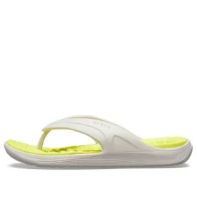 Tongs Reviva à bout rond et tige élégante « White Yellow »