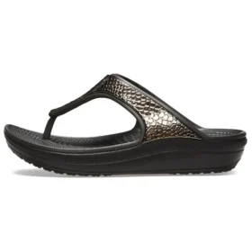 Tongs à semelle épaisse noir cuivre